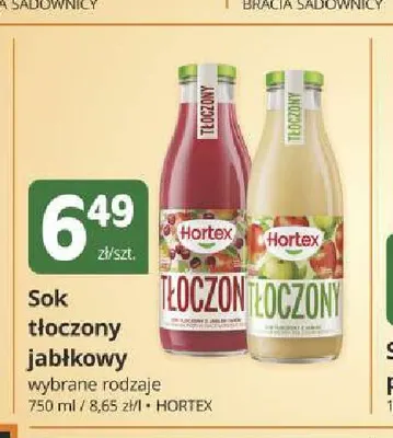 Sok tłoczony jabłkowy Hortex promocja w Marketvita