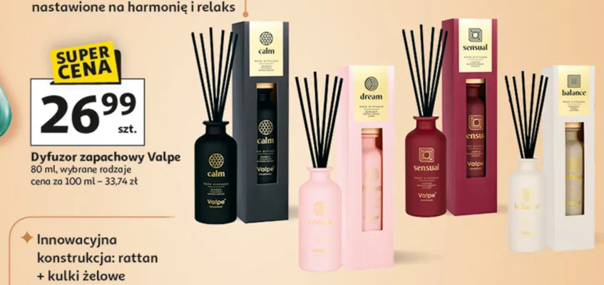 Dyfuzor zapachowy wybrane rodzaje promocja w Auchan