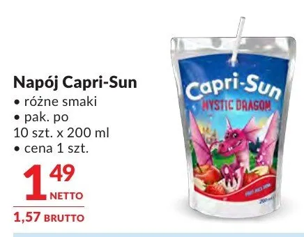 Napój Capri-Sun różne smaki promocja w Makro
