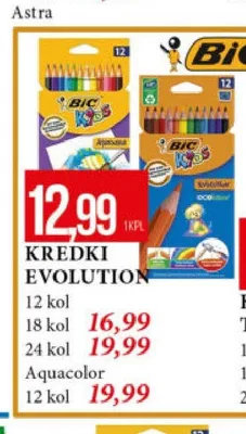 Kredki Evolution BIC 18 kolorów promocja w Leclerc