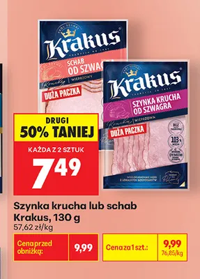Szynka krucha Krakus promocja w Biedronka