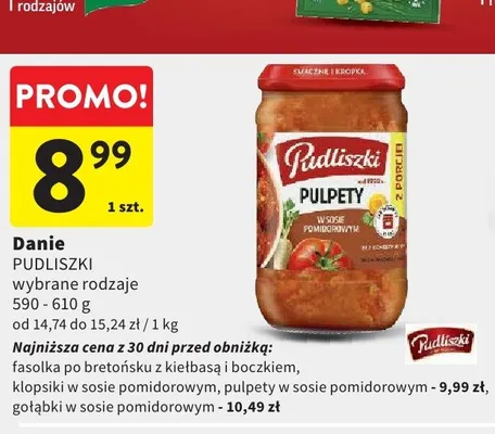 Danie PUDLISZKI Pulpety w sosie pomidorowym promocja w Intermarche