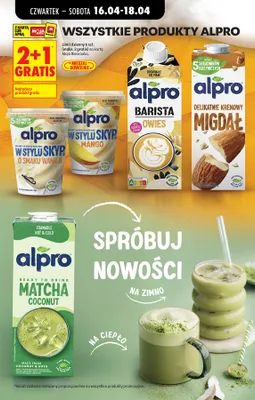 Wszystkie produkty Alpro 2+1 GRATIS promocja w Biedronka