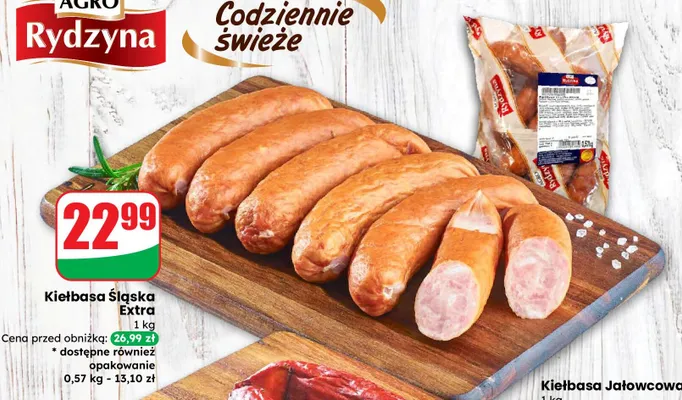 Kiełbasa śląska Extra promocja w Dino