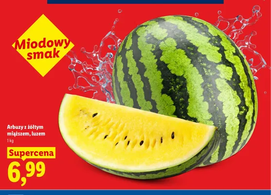 Arbuz z żółtym miąższem luzem promocja w Lidl