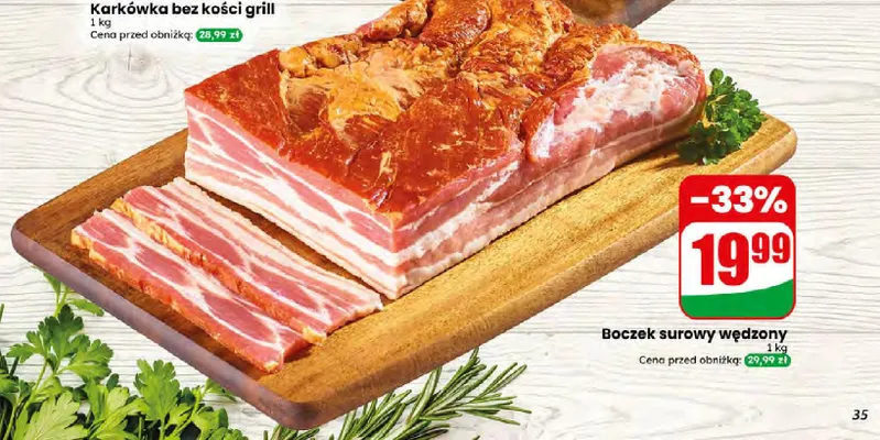 Boczek surowy wędzony Agro Rydzyna promocja w Dino