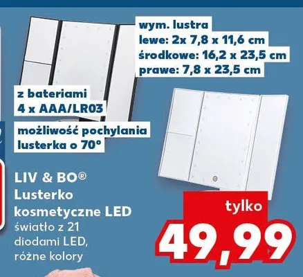 Lusterko kosmetyczne LED promocja w Kaufland