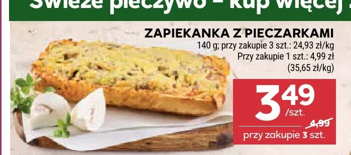 Zapiekanka z pieczarkami promocja w Stokrotka