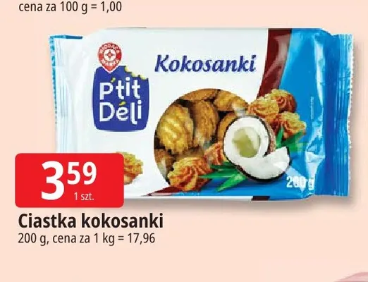 Ciastka kokosanki P'tit Déli promocja w Leclerc