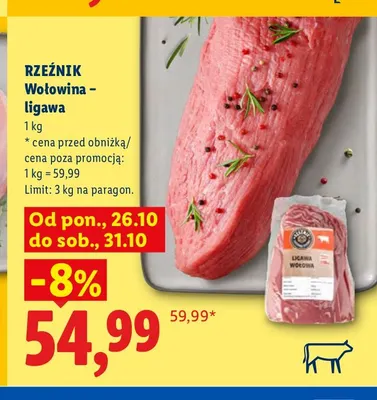 Wołowina ligawa Rzeźnik promocja w Lidl