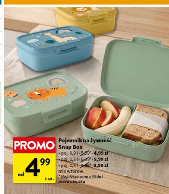 Pojemnik na żywność Snap Box 0,9 l promocja w Intermarche