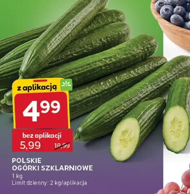 Ogórki szklarniowe polskie promocja w Stokrotka