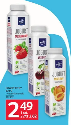 Jogurt pitny truskawkowy Milko promocja w Selgros