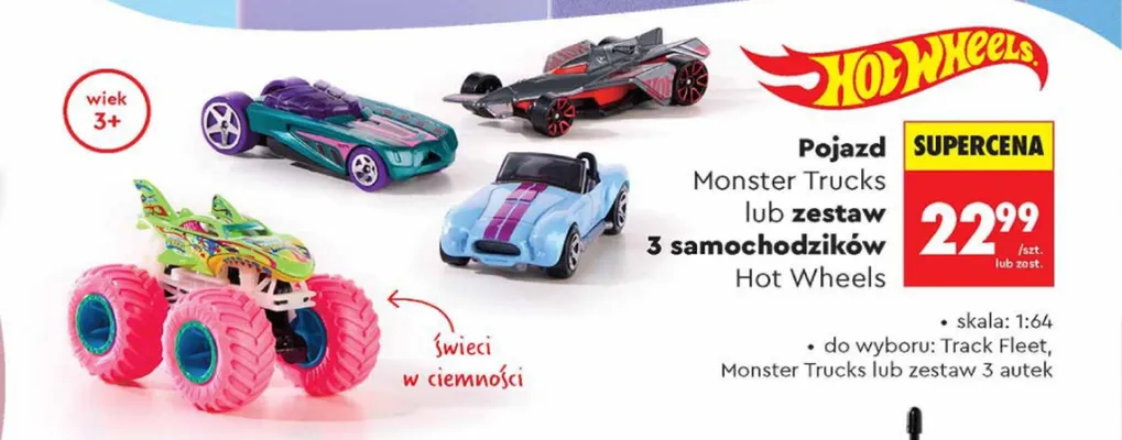 Pojazdy Hot Wheels promocja w Biedronka
