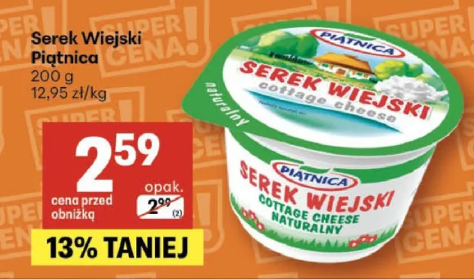 Serek wiejski Piątnica promocja w Delikatesy Centrum