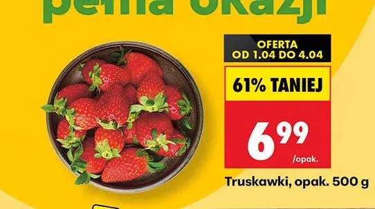 Truskawki opak. 500 g promocja w Biedronka