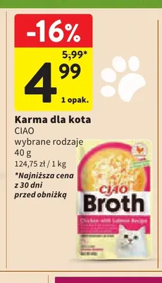 Karma dla kota Ciao promocja w Intermarche