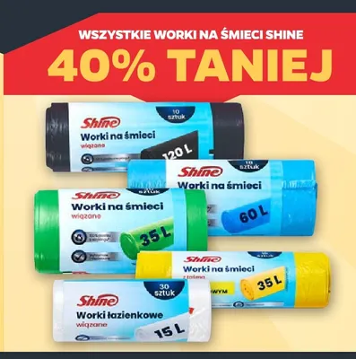 Worki na śmieci Shine promocja w Netto