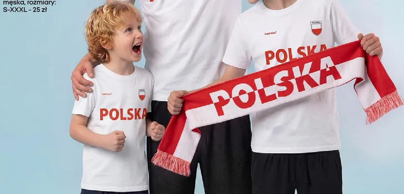 Koszulka 100% bawełny Polska chłopięca rozmiary 104-134cm promocja w Pepco