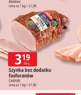 Szynka bez dodatku fosforanów Duda promocja w Leclerc