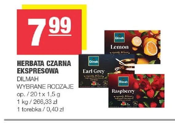 Herbata czarna ekspresowa Dilmah promocja w SPAR