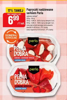 Papryczki nadziewane serkiem Perla czerwone promocja w POLOmarket