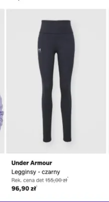 Legginsy Under Armour czarne promocja w Lounge by Zalando