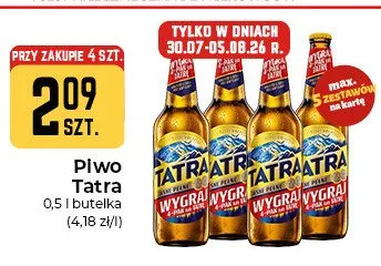 Piwo Tatra Jasne Pełne promocja w Społem Częstochowa