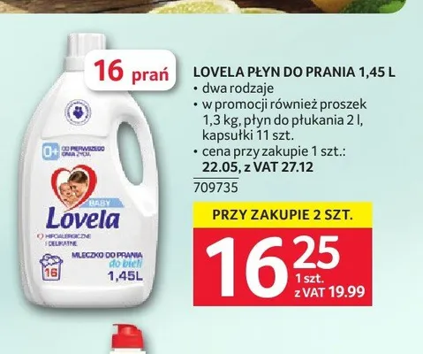 Płyn do prania Lovela Baby promocja w Selgros