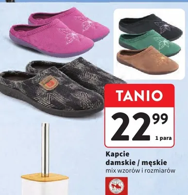 Kapcie damskie / męskie mix wzorów i rozmiarów promocja w Intermarche