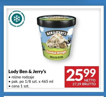 Lody Ben & Jerry's promocja w Makro