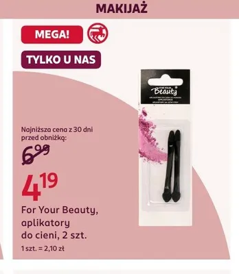 Aplikatory do cieni For Your Beauty promocja w Rossmann