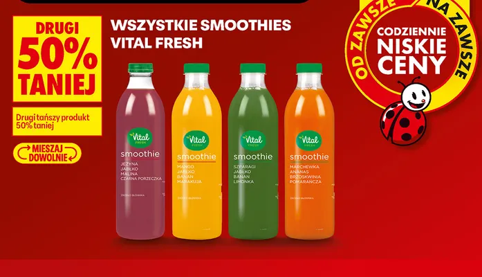 Smoothies Vital Fresh promocja w Biedronka