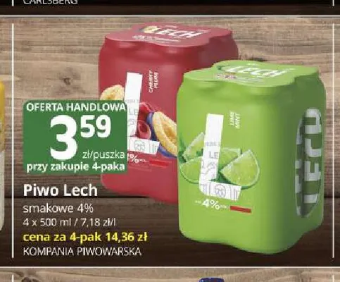 Piwo Lech smakowe 4% Cherry Plum 4-pak 500 ml promocja w Marketvita