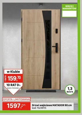 Drzwi wejściowe Matador 90 cm promocja w Leroy Merlin