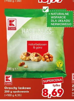 Orzechy laskowe K-Classic promocja w Kaufland