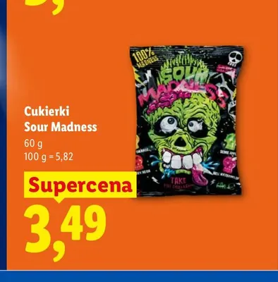 Cukierki Sour Madness promocja w Lidl