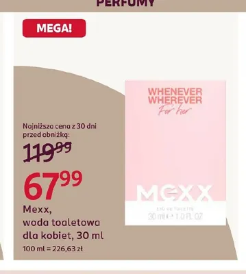 Woda toaletowa dla kobiet Mexx promocja w Rossmann