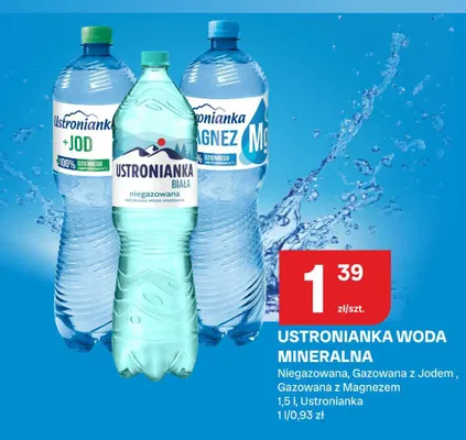 Woda mineralna gazowana Ustronianka z magnezem promocja w Chorten