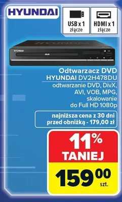 Odtwarzacz DVD DV2H478DU promocja w Carrefour