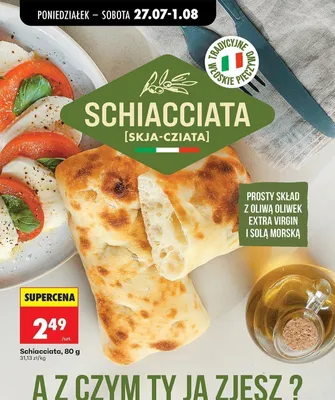 Pieczywo Schiacciata promocja w Biedronka