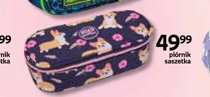 Piórnik saszetka granatowy w pieski corgi promocja w Empik