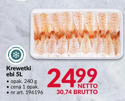 Krewetki ebi 5 l promocja w Makro