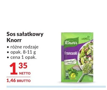 Sos sałatkowy Knorr promocja w Makro