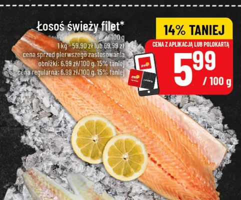 Łosoś świeży filet promocja w POLOmarket