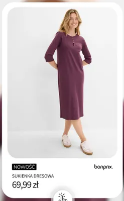Sukienka dresowa bonprix promocja w bonprix