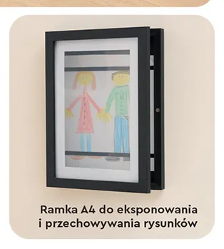 Ramka A4 do eksponowania i przechowywania rysunków Smukee promocja w Biedronka