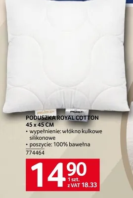 Poduszka ROYAL COTTON 45 x 45 CM promocja w Selgros
