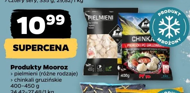 Pierożki pielmieni, różne rodzaje promocja w Netto