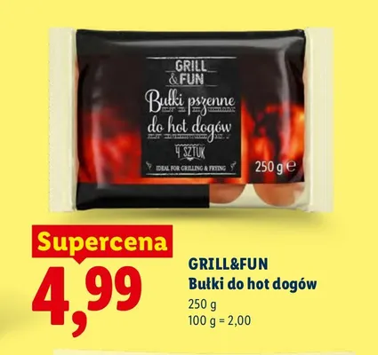 Bułki do hot dogów Grill & Fun promocja w Lidl